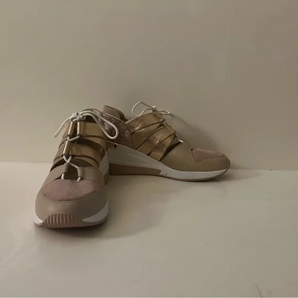 Michael Kors Gold and Tan Sneakers Size 8 - Picture 5 of 6